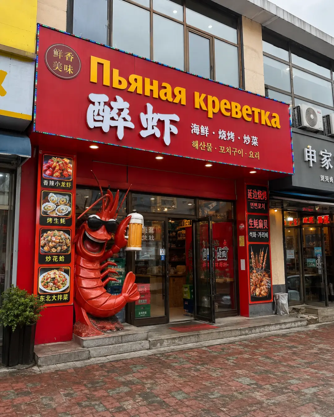 Ресторан Пьяная креветка в Хуньчуне