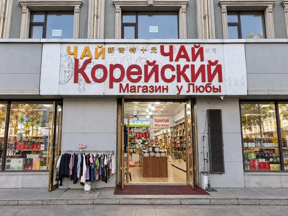 Корейский магазин у Любы в Хуньчуне